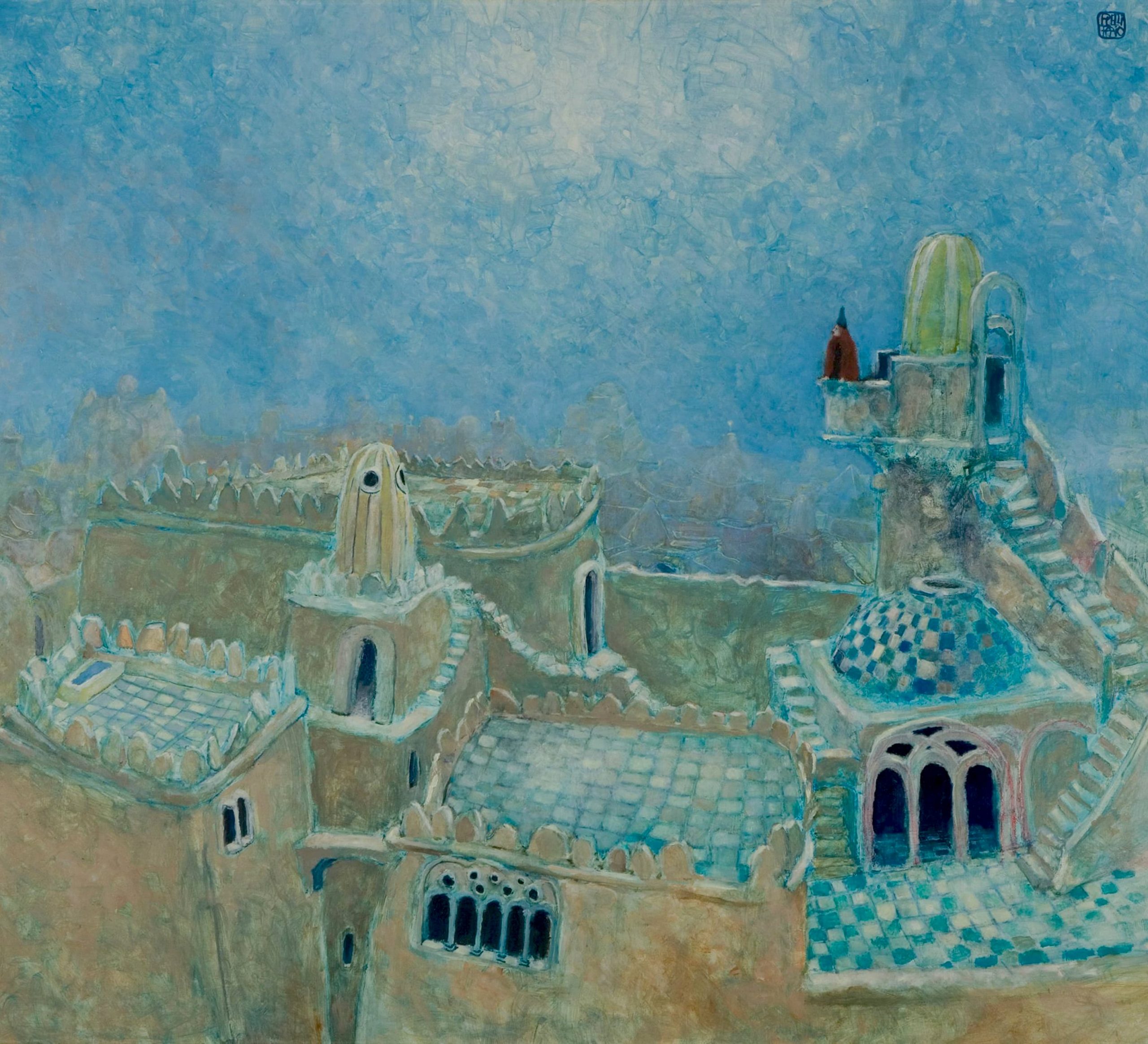 Le rovine del tempo V (Gerico), 2006, olio su tavola, 100x110 Fabio Puelli Le Rovine del Tempo